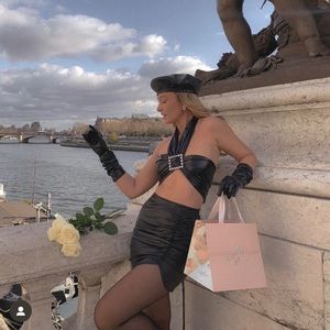 Windsor Faux Leather Skirt S